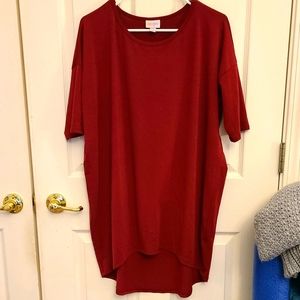 Lularoe Irma Solid Burgundy